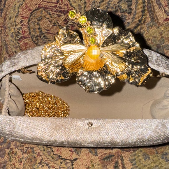 Elegant Gold and Tan Clutch - Picture 3 of 3